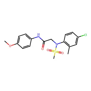 2-(4-chloro-2-methyl-N-methylsulfonylanilino)-N-(4-methoxyphenyl)acetamide structure