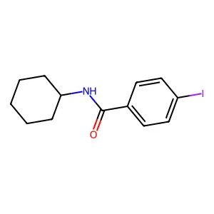 N-cyclohexyl-4-iodobenzamide structure