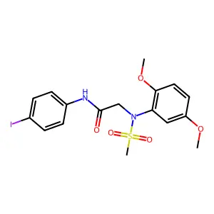 2-[2,5-dimethoxy(methylsulfonyl)anilino]-N-(4-iodophenyl)acetamide structure