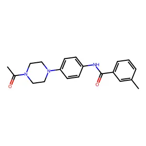 N-[4-(4-acetylpiperazin-1-yl)phenyl]-3-methylbenzamide structure