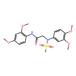 2-[3,4-dimethoxy(methylsulfonyl)anilino]-N-(2,4-dimethoxyphenyl)acetamide structure