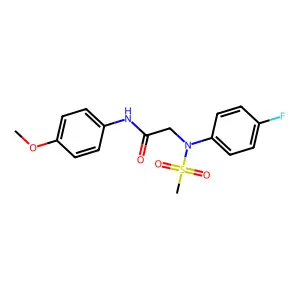 2-(4-fluoro-N-methylsulfonylanilino)-N-(4-methoxyphenyl)acetamide structure