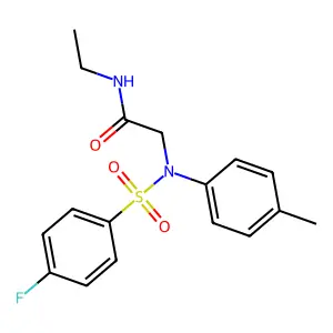 N-ethyl-2-(N-(4-fluorophenyl)sulfonyl-4-methylanilino)acetamide structure