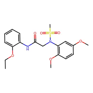 2-(2,5-dimethoxy-N-methylsulfonylanilino)-N-(2-ethoxyphenyl)acetamide structure