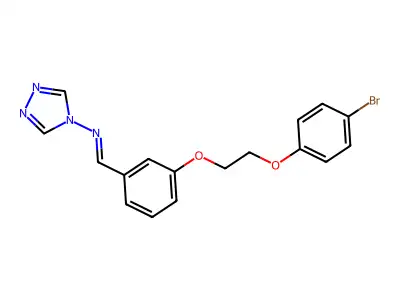 N-[(E)-{3-[2-(4-bromophenoxy)ethoxy]phenyl}methylidene]-4H-1,2,4-triazol-4-amine structure