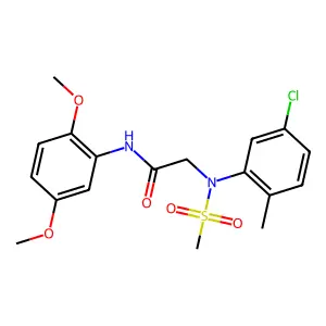 2-(5-chloro-2-methyl-N-methylsulfonylanilino)-N-(2,5-dimethoxyphenyl)acetamide structure