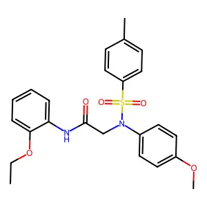 N-(2-ethoxyphenyl)-2-(4-methoxy-N-(4-methylphenyl)sulfonylanilino)acetamide structure