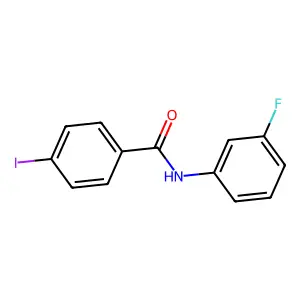 N-(3-fluorophenyl)-4-iodobenzamide structure