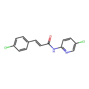 (E)-3-(4-chlorophenyl)-N-(5-chloropyridin-2-yl)prop-2-enamide structure