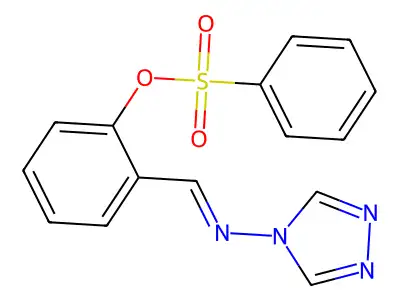 2-[(E)-(4H-1,2,4-triazol-4-ylimino)methyl]phenyl benzenesulfonate structure