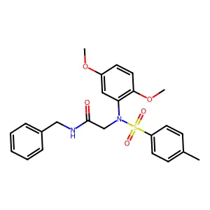 N-benzyl-2-(2,5-dimethoxy-N-(4-methylphenyl)sulfonylanilino)acetamide structure