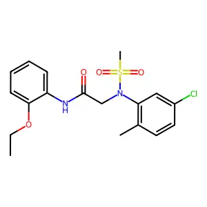 2-(5-chloro-2-methyl-N-methylsulfonylanilino)-N-(2-ethoxyphenyl)acetamide structure