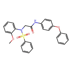 2-[N-(benzenesulfonyl)-2-methoxyanilino]-N-(4-phenoxyphenyl)acetamide structure