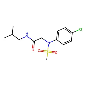 2-(4-chloro-N-methylsulfonylanilino)-N-(2-methylpropyl)acetamide structure