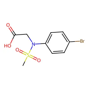 2-(4-bromo-N-methylsulfonylanilino)acetic acid structure