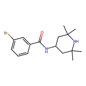 3-bromo-N-(2,2,6,6-tetramethylpiperidin-4-yl)benzamide structure