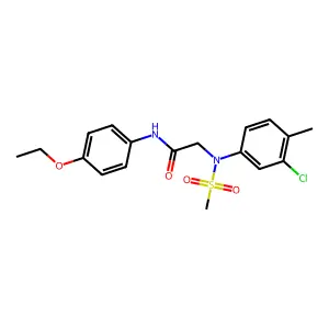 2-(3-chloro-4-methyl-N-methylsulfonylanilino)-N-(4-ethoxyphenyl)acetamide structure