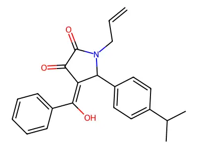1-allyl-4-benzoyl-3-hydroxy-5-(4-isopropylphenyl)-1H-pyrrol-2(5H)-one structure