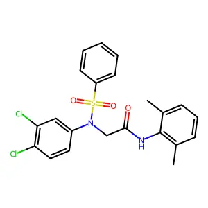 2-[N-(benzenesulfonyl)-3,4-dichloroanilino]-N-(2,6-dimethylphenyl)acetamide structure