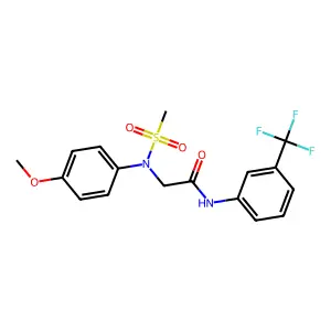 2-(4-methoxy-N-methylsulfonylanilino)-N-[3-(trifluoromethyl)phenyl]acetamide structure