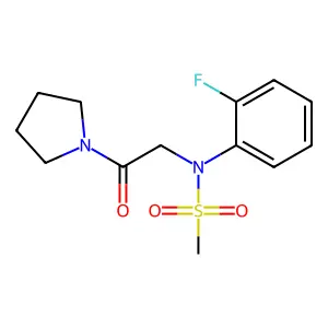N-(2-fluorophenyl)-N-(2-oxo-2-pyrrolidin-1-ylethyl)methanesulfonamide structure