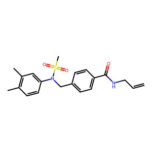 4-[(3,4-dimethyl-N-methylsulfonylanilino)methyl]-N-prop-2-enylbenzamide structure