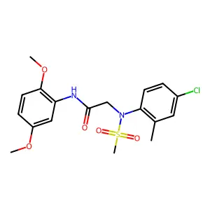 2-(4-chloro-2-methyl-N-methylsulfonylanilino)-N-(2,5-dimethoxyphenyl)acetamide structure