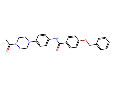 N-[4-(4-acetylpiperazin-1-yl)phenyl]-4-(benzyloxy)benzamide structure