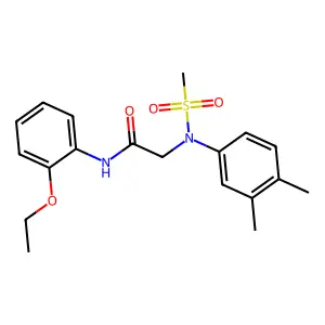 2-(3,4-dimethyl-N-methylsulfonylanilino)-N-(2-ethoxyphenyl)acetamide structure