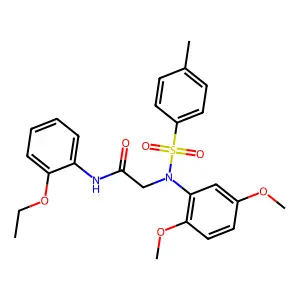 2-(2,5-dimethoxy-N-(4-methylphenyl)sulfonylanilino)-N-(2-ethoxyphenyl)acetamide structure