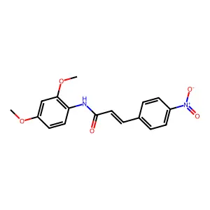 N-(2,4-dimethoxyphenyl)-3-(4-nitrophenyl)prop-2-enamide structure