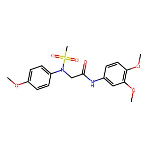 N-(3,4-dimethoxyphenyl)-2-[4-methoxy(methylsulfonyl)anilino]acetamide structure