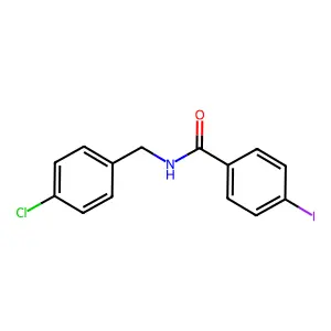N-[(4-chlorophenyl)methyl]-4-iodobenzamide structure