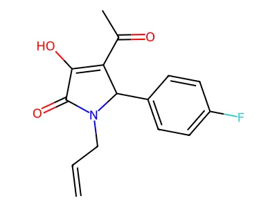 4-acetyl-1-allyl-5-(4-fluorophenyl)-3-hydroxy-1,5-dihydro-2H-pyrrol-2-one structure