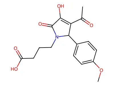 4-[3-acetyl-4-hydroxy-2-(4-methoxyphenyl)-5-oxo-2H-pyrrol-1-yl]butanoic Acid structure