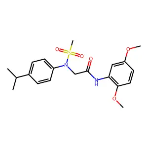 N-(2,5-dimethoxyphenyl)-2-(N-methylsulfonyl-4-propan-2-ylanilino)acetamide structure