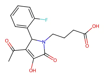 4-[3-acetyl-2-(2-fluorophenyl)-4-hydroxy-5-oxo-2H-pyrrol-1-yl]butanoic Acid structure