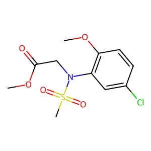 Methyl [5-chloro-2-methoxy(methylsulfonyl)anilino]acetate structure