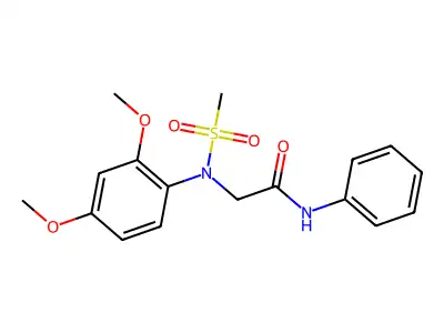 2-(2,4-dimethoxy-N-methylsulfonylanilino)-N-phenylacetamide structure