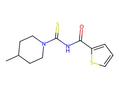 N-(4-methylpiperidine-1-carbothioyl)thiophene-2-carboxamide structure