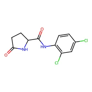 N-(2,4-dichlorophenyl)-5-oxopyrrolidine-2-carboxamide structure