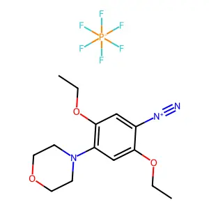 Benzenediazonium, 2,5-diethoxy-4-(4-morpholinyl)-, hexafluorophosphate(1-) (1:1) structure