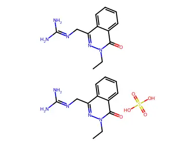 1(2H)-Phthalazinone, 2-ethyl-4-(guanidinomethyl)-, hemisulfate, sesquihydrate structure