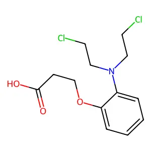 3-[2-[Bis(2-chloroethyl)amino]phenoxy]propanoic acid structure