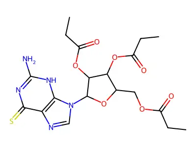 Guanosine,3',5'-tripropanoate structure