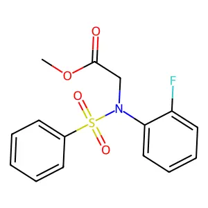 Methyl N-(2-fluorophenyl)-N-(phenylsulfonyl)glycinate structure