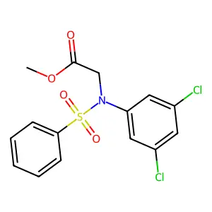 Methyl N-(3,5-dichlorophenyl)-N-(phenylsulfonyl)glycinate structure