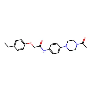 N-[4-(4-acetylpiperazin-1-yl)phenyl]-2-(4-ethylphenoxy)acetamide structure