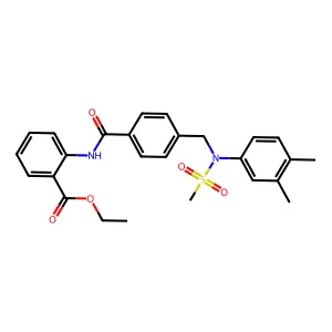 ethyl 2-{[(4-{[(3,4-dimethylphenyl)(methylsulfonyl)amino]methyl}phenyl)carbonyl]amino}benzoate structure