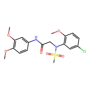 2-(5-chloro-2-methoxy-N-methylsulfonylanilino)-N-(3,4-dimethoxyphenyl)acetamide structure